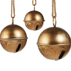 Raz Imports Raz 5", 7", or 8" Gold Sleigh Bell Christmas Decoration Sale