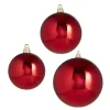 Raz Imports Raz 3", 4", or 6" Large Red Shiny Ball Christmas Ornaments Hot