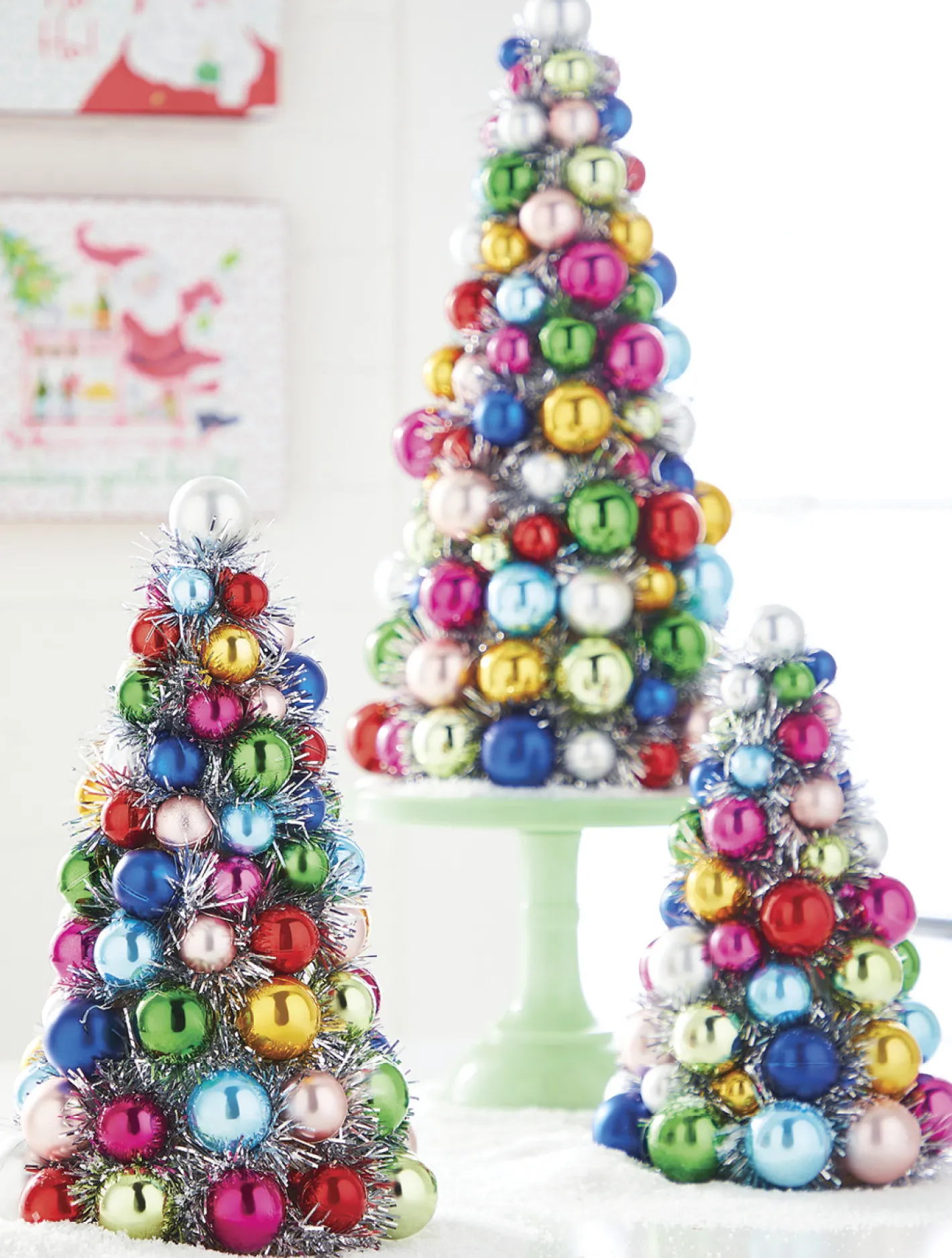 Raz Imports Raz 10", 13", or 15.5" Multicolor Ball Ornament Christmas Tree Sale