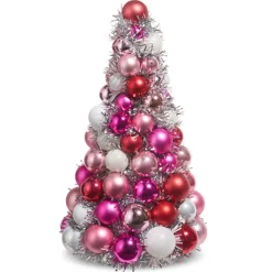 Raz Imports Raz 10", 13", or 15.5" Pink and Silver Ball Ornament Christmas Tree Decoration Outlet
