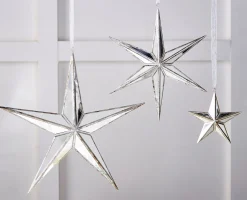 Raz Imports Raz 5.75", 12", or 15" Silver Mirrored Star Christmas Ornament Sale