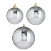 Raz Imports Raz 3", 4", or 6" Silver Shiny Ball Christmas Ornaments