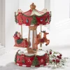 Raz Imports Raz 8.5" Animated Musical Santa's Sleigh Carousel Christmas Decoration 4471351 Best