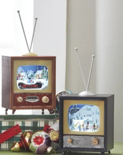Raz Imports Raz 10" Animated Musical Television Christmas Decoration 3516162