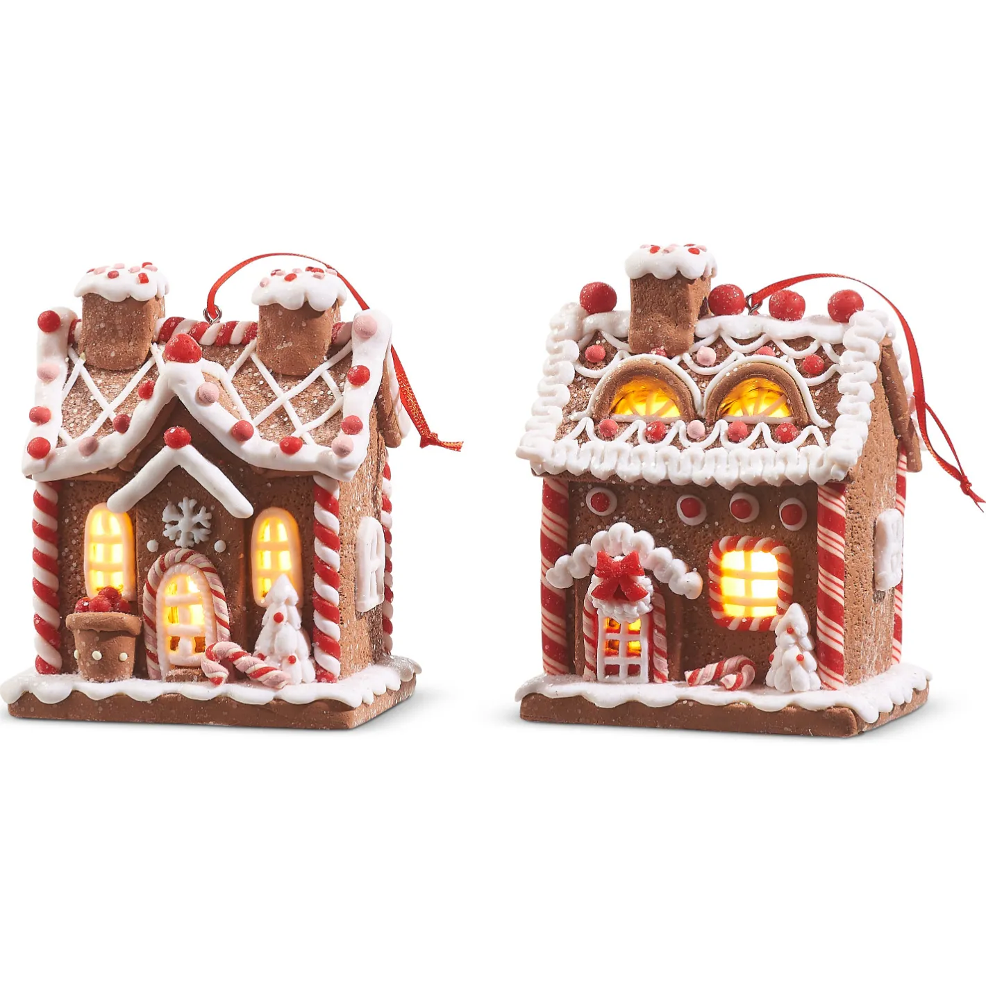 Raz Imports Raz 5" Battery Operated Lighted Pink and Red Gingerbread House Christmas Ornament 4316088 Sale
