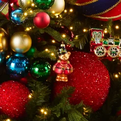 Raz Imports Raz 4.5" Bear Nutcracker Glass Christmas Ornament 4552897 Clearance