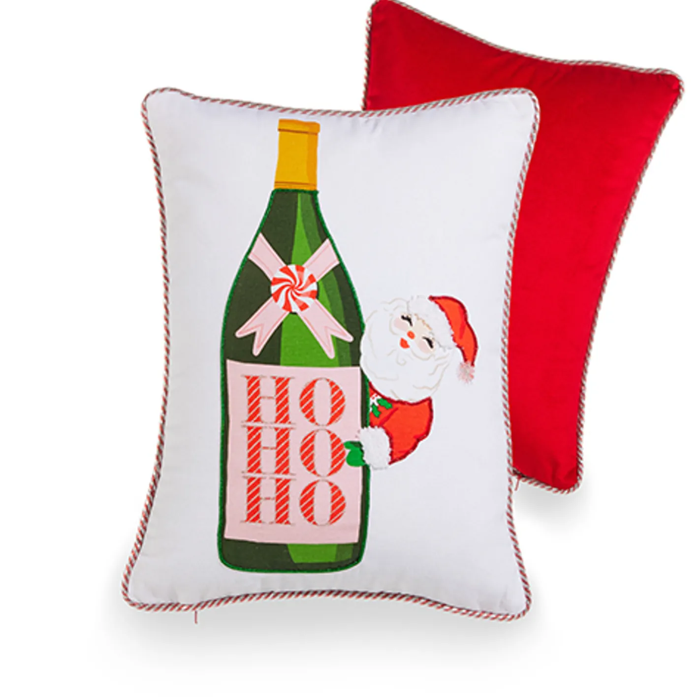 Raz Imports Raz 16" Bottled Christmas Cheer Champagne Pillow 4556033