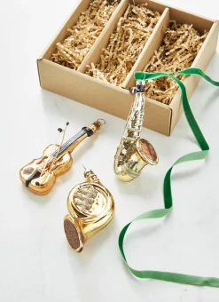 Raz Imports Raz 4.5" Box of Musical Instruments Glass Christmas Ornaments 4320907 Hot