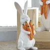 Raz Imports Raz 11.5" Bunny Holding Carrot Bundle Easter Figure 4311058 Sale