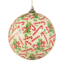 Raz Imports Raz 4" Candy Cane Ball Christmas Ornament 4532883 Sale