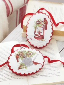 Raz Imports Raz 6" Cardinal Scalloped Edge Disc Glass Christmas Ornament 4224656 Hot