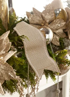 Raz Imports Raz 4" Champagne Pattern Wired Christmas Ribbon R4371829 Discount
