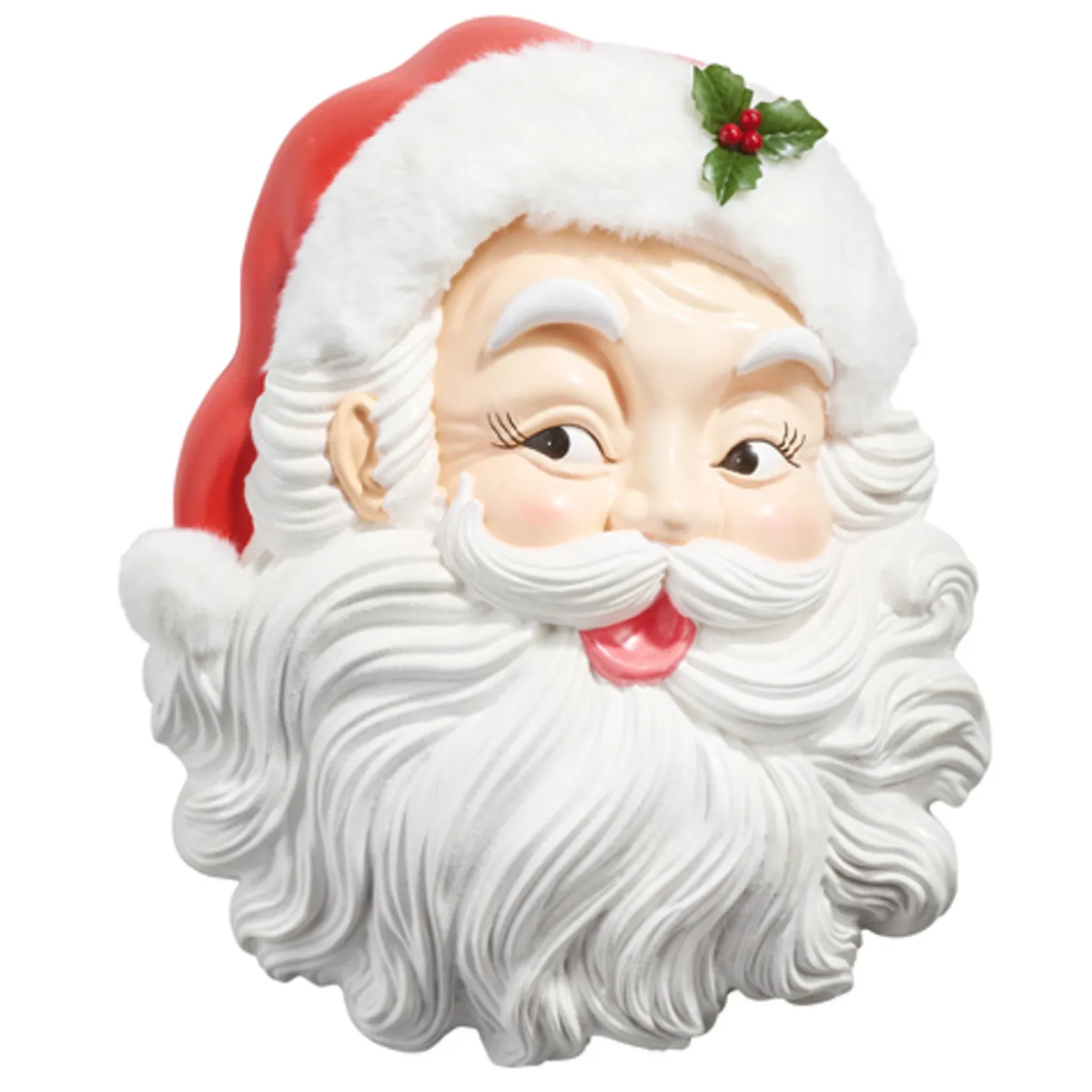 Raz Imports Raz 18.5" Classic Santa Head Wall Hanging Christmas Decoration 4457658 Clearance