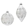 Raz Imports Raz 4" Clear Frosted Glass Christmas Ornament 4422833 Sale