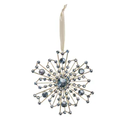Raz Imports Raz 5" Cool Blue Jewel Snowflake Christmas Ornament 4413519 Sale