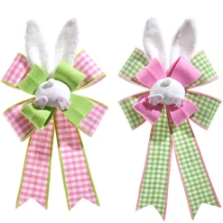 Raz Imports Raz 19" Easter Bunny Butt Checkered Bows 4506645 Sale
