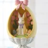 Raz Imports Raz 12.25" Easter Bunny In Yellow Panoramic Easter Egg 4519012 Clearance