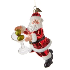Raz Imports Raz 6" Eric Cortina Just One Drink Santa Glass Christmas Ornament 4153114 Discount