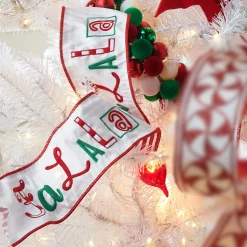 Raz Imports Raz 4" Fa La La Double Sided Wired Christmas Ribbon R4527777