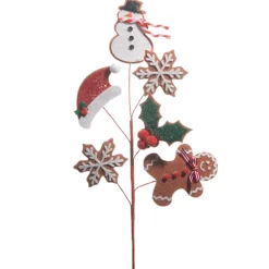 Raz Imports Raz 26" Felt Gingerbread Cookie Spray Christmas Tree Accessory F4516476