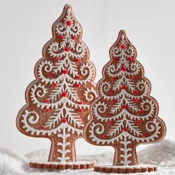 Raz Imports Raz 17.75" Felt Gingerbread Tree Christmas Decoration 4516682 New