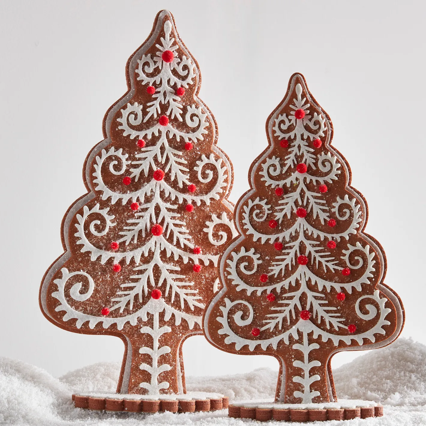 Raz Imports Raz 17.75" Felt Gingerbread Tree Christmas Decoration 4516682 New