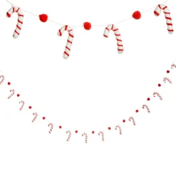 Raz Imports Raz 5.5' Felt Red and White Candy Cane Christmas Tree Garland G4319036 Online