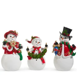 Raz Imports Raz 10" Festive Snowman Family Christmas Figure 4512149 Online