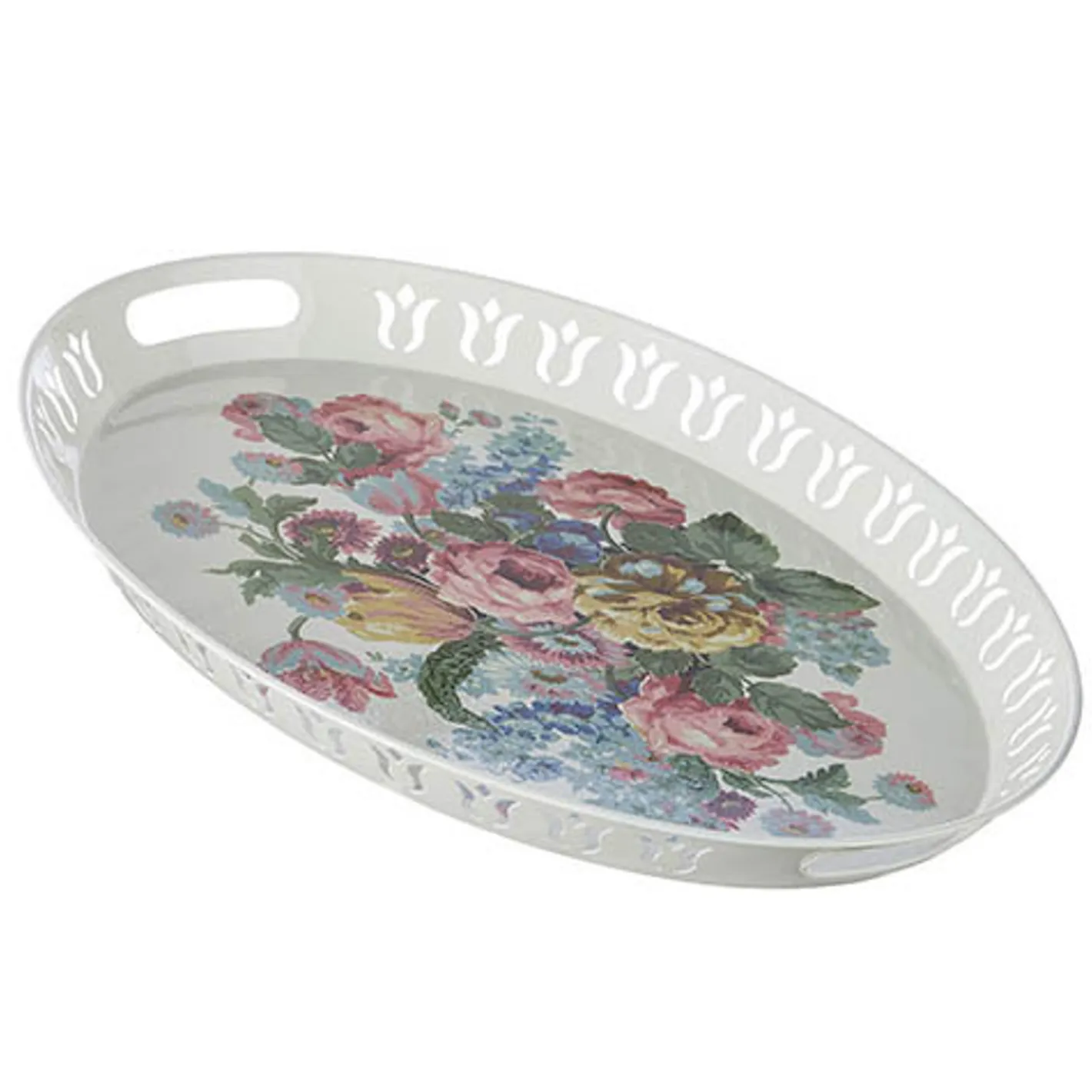 Raz Imports Raz 20.5" Floral Print Oval Tray Spring Decoration 4257267 Best