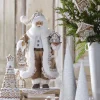 Raz Imports Raz 18" Gingham Gingerbread Christmas Santa Figure 4415585 Outlet