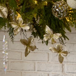 Raz Imports Raz 37" Glitter Gold Butterfly Spray Christmas Tree Accessory F4542085 Best