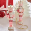 Raz Imports Raz 8" Glittered Pink Nutcracker Glass Christmas Ornament 4320885 Hot