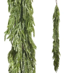 Raz Imports Raz 6' Glittered Real Feel Cedar Christmas Garland G4422749 Online