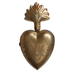 Raz Imports Raz 10.25" Gold Sacred Heart Metal Christmas Ornament 4401287 Clearance