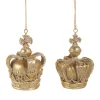 Raz Imports Raz 3" Gold Crown Set of 2 Christmas Ornament 4512204 Online