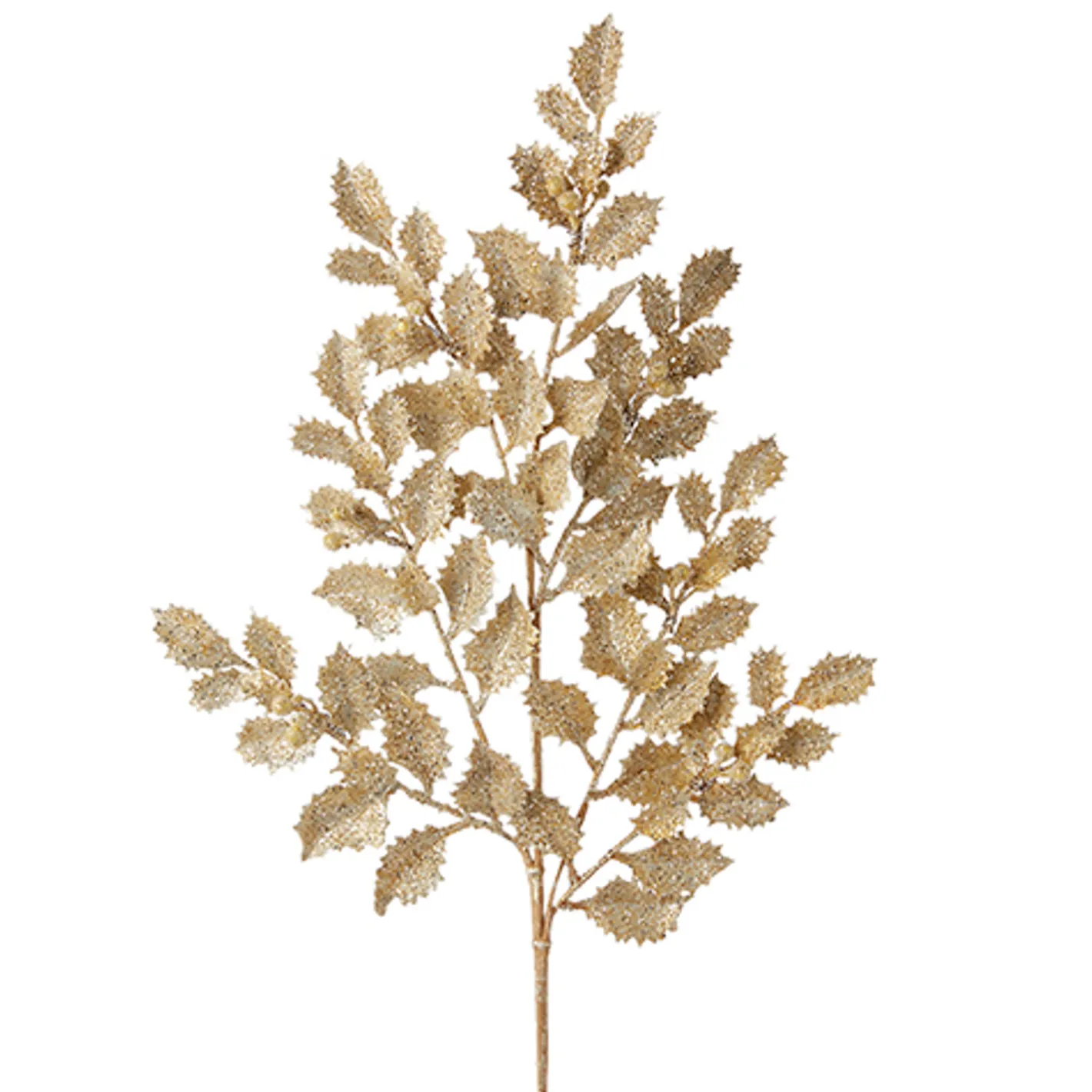 Raz Imports Raz 29" Gold Glittered Holly Christmas Tree Spray F4206767