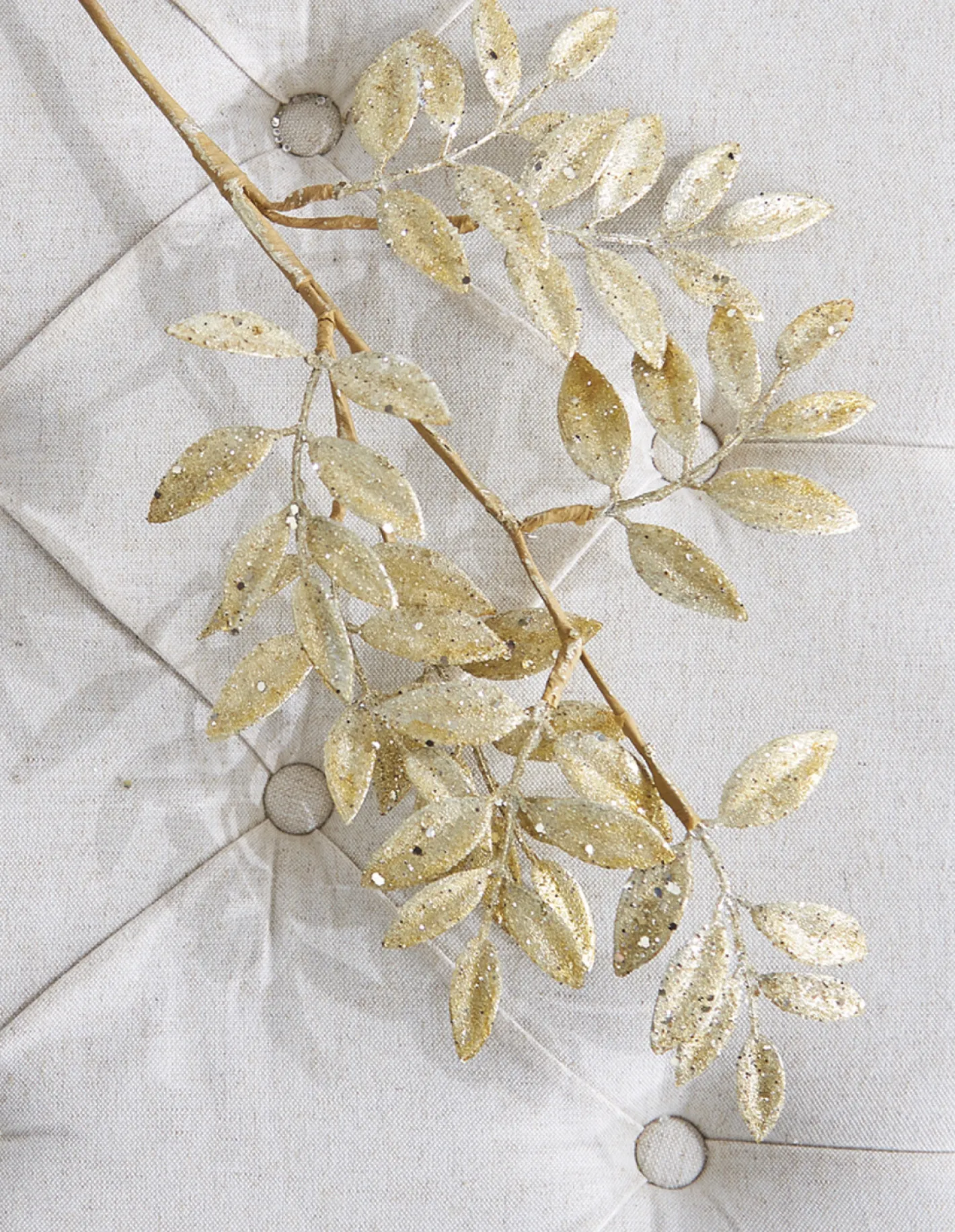 Raz Imports Raz 26.75" Gold Glittered Laurel Leaf Christmas Tree Spray F4206740
