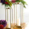 Raz Imports Raz 24" Gold Lantern Candle Holder Christmas Lantern Set of 2 4528055 Outlet