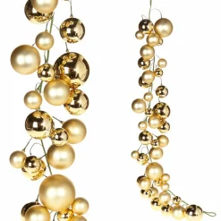 Raz Imports Raz 4' Gold Plastic Ball Christmas Garland G8382770 Outlet