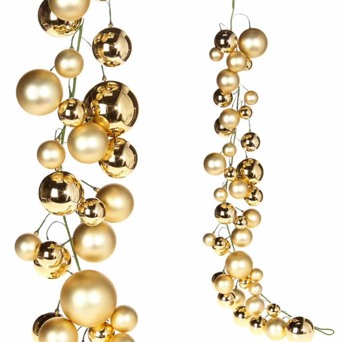 Raz Imports Raz 4' Gold Plastic Ball Christmas Garland G8382770 Outlet