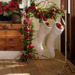 Raz Imports Raz 42.5" Gold Scrollwork Stocking Holder Stand 4317036 Discount
