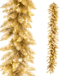 Raz Imports Raz 6' Gold Tinsel Christmas Garland G4509695 Discount