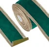Raz Imports Raz 4" Green and Gold Trim Velvet Wired Christmas Ribbon R4227734 Outlet