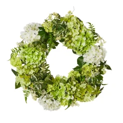 Raz Imports Raz 24" Green and White Hydrangea Spring Wreath W4502082 Hot