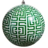 Raz Imports Raz 6" Green Greek Key Large Ball Christmas Ornament 4532880 Clearance