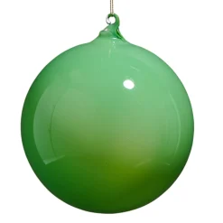Raz Imports Raz 5" Green Opaque Blown Glass Ball Christmas Ornament 4523078 New