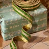 Raz Imports Raz 1.5" Green Velvet Christmas Ribbon with Gold Jewels R4227719 New
