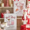 Raz Imports Raz 18" Holiday Refreshments Christmas Cocktails or Hot Cocoa Metal Embossed Sign 4359013
