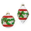 Raz Imports Raz 4" Holly Clear Glass Christmas Ornament 4412518 Online
