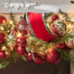 Raz Imports Raz 4" Holly Leaf Glass Christmas Ornament 4424547 Discount